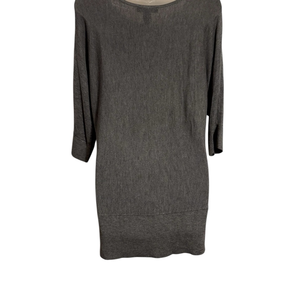 WHBM Gray Lightweight Sweater w/Black w/Rhinestone Collar Cat Silhouette  SM #K - Picture 6 of 9